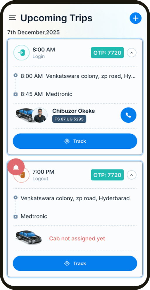 Mobile app interface