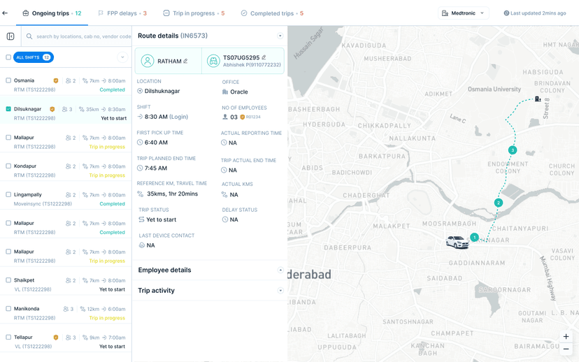 Real-Time Trip Intelligence